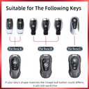 saxsion for Benz CLS CLA CLK AMG CLK GLC GLE GLS SLK ML SL SLK A B C E R S G Smart Remote Key Case Shell (Classic Blackfor Benz-B)