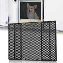 Aluminum Alloy RV Entry Screen Door Grille Adjusts from 22"- 31.5", Adjustable RV Door Screen Protector, Black