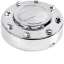 ALLGOOD Front Alloy Wheel Center Caps, Compatible with Dodge Ram 3500 2011-2016 1-TON Dually, Front Chrome Hub Caps, 1PCS