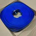 1.5 IN x 100 FT Pool Backwash Hose - Heavy Duty Reinforced Flat PVC Sump Pump Hose for Swimming Pools Pump Discharge & Filter Drainage,Weather and Burst Resistant with Clamp (Blue)