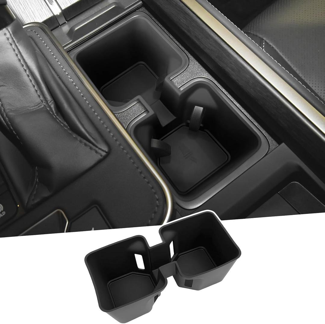 Cup Holder for 2024 2025 Lexus GX550 Center Console Cup Holder Insert Silicone Cupholder Coaster Liner for 24 25 GX 550 Interior Accessories Black