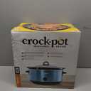 Crock-Pot 7-Quart Manual Slow Cooker, Family Size Serves 8+ People & Fits 6-lb Roast, Removable Stoneware with Warming Setting, Dishwasher Safe for Easy Cleanup, Turquoise