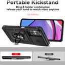 SunStory Compatible with Motorola Moto G Power 5G 2025/Moto G Power 5G 2026/Moto G Play 2025 Case with HD Screen Protector & Slide Camera Cover & Kickstand,[Military-Grade] Phone Case, Black