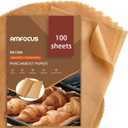Parchment Paper Sheets, 9x13 In Non-Stick Precut Baking Parchment for Baking, Grilling, Air Fryer, Steaming, and More (Unbleached) - Quarter Sheet Size, Perfect for Bread, Cakes, Cookies, 100PCS