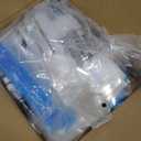 Roll-Up Travel Zipper Storage Bags, 12 count (6 Small & 6 Medium), Multiple, Clear