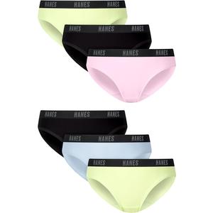 Hanes girls Underwear Hipsters Pack, Moves Lightweight Comfort X-temp Bikini Panties, Odor Control Size 16