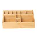 Bamboo Art Supply Organizer, Pen Holder Wooden Desktop Storage for Artists, Office Supplies, Makeup Brushes,Minimalist Desk Accessory for Home Studio, Classroom or Vanity