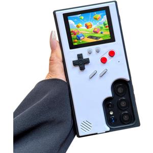 Game Phone Case for Samsung Galaxy S20 FE, Nostalgic Game Case for Samsung Retro Playable Gaming Design, Shockproof Classic Creative Funny, White