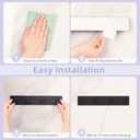 VIS'V Key Holder Wall Mount, Large Metal Self Adhesive Key Hanger with 4 Hooks, No Drilling, Extra Adhesive Strip, Black