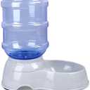 Pet Water Dispenser Station - 1 Gal Replenish Pet Waterer for Dog Cat Animal Automatic Gravity Water Drinking Fountain Bottle Bowl Dish Stand