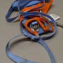 Rabbitgoo Dog Harness Small Sized and Leash Set, Step in Soft Light Puppy Vest, Breathable Mesh Pet Harness, Reflective for Safe Easy Walking, Blue & Orange S (S (Chest: 15.1 - 16.5"))