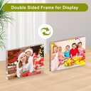 4x6 Acrylic Frames 20 Pack, 20mm Double Sided Magnetic Picture Frames 20% Thicker Block Clear Picture Frames Wedding Table Numbers for Desk Desktop Display Pictures Holder