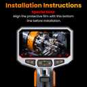 Screen Protector Tempered Glass 2-Pack Compatible with Teslong TD450S Borescope, Anti-Scratch Bubble-Free HD Clear Film