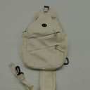 Crossbody Bags for Women Men Trendy Sling Bag Bakpack Casual Chest Bag with Convertible Shoulder Strap (Medium, Beige)