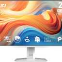 msi PRO MP243W E14 24-inch IPS 1920 x 1080 (FHD) Computer Monitor, 144Hz, Adaptive-Sync, HDR Ready, HDMI, Display Port, VESA Mountable, Tilt, 4-Side Slim Bezel, 1ms, White