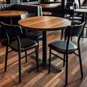 Sintuff 22" x 22" Commercial Restaurant Table Base, Black Cast Iron X-Base with Anti-Slip Feet, Heavy Duty Pedestal for 24-36" Round or Square Table Tops, Base Only