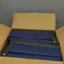 SPORT BEATS Stadium Seats with Back Support Bleacher Chairs with Back and Cushion Thick Padded Bleacher Seats Includes Shoulder Strap (Navy Blue)