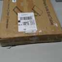 C-Shaped Side Table for Couch - Small Coffee Stand Sofa Tray Desk with Metal Frame and Waterproof Scratch Resistant, Modern End Accent for Living Room, Bedroom, Small Spaces, Rustic Brown