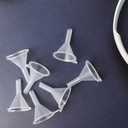 GXXMEI 120pack Mini Clear Plastic Funnel Little Small Funnel Set for Lab Bottles,Capsule,Sand Art, Essential Oils,Perfumes,Spices, Powder