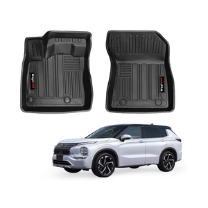 Custom for 2022-2026 Mitsubishi Outlander Floor Mats Front Liner Mat 2 Pcs TPE All-Weather Protection Accessories (Not for Sport and PHEV)