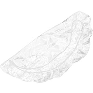 Cabilock Clear Round Table Cover Elastic Edge Fitted Tablecloth for Indoor Outdoor Use for Family Meals Parties Special Occasions