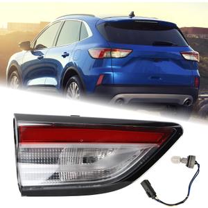 LH Inner Tail light Assembly Fit for 2020 2021 2022 Ford Escape Rear Lamp Left Driver Side Rear Brake Turn Signal Lamp With Bulbs 4-Pins LJ6Z-13405-D FO2802125