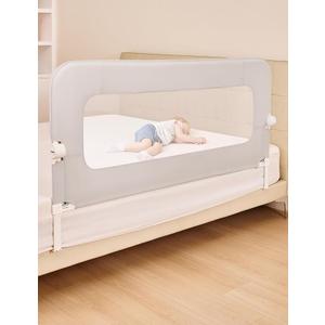 HOMEAL Bed Rail for Toddlers, 59in Swing Down Baby Bed Rail Guard, Toddler Bed Rails for King Size Beds, Twin, Full, Queen, Bed Guard Rail for Toddlers, Grey