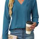 BMJL Womens Dressy Casual Blouses Business Work Tops Fall Long Sleeve Shirts 2024 (L)