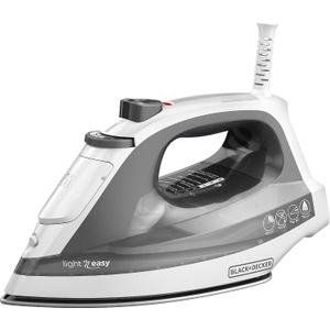 BLACK+DECKER Light N Easy Compact Steam Iron, IR1020S, Stainless Steel Soleplate, Spray Mist, Anti-Drip, Auto Shutoff