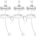 Sippy Cup Conversion Kit Compatible with Philips Avent Natural Baby Bottles, Soft Straw top and Weighted Ball Sippy Cup Transition Kit with Handles, 8m+ Pack of 3