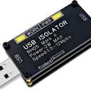 USB Isolator, USB Ground Loop Isolator, Onboard ADUM3160 Chip 2W 5V Regulated Power Supply, Supports 12Mbps Speeds and 1.5KV Voltage Isolation