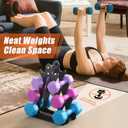 4-Tier Dumbbell Rack for 1-15 lb Weights, Holds 5 Pairs Space-Saving Sturdy A-Frame Stand for Home Gym, Weight Rack for Women's Dumbbell Set (Dumbbell Rack Stand Only)