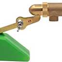 MACGOAL 1/2 Inch Brass Valve with Plastic Float Water Float Valve with Adjustable Arm Automatic Fill Float Ball Valve for Water Tank Fountains Livestock Waterer