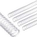 PATIKIL 13mm(1/2") Plastic Spiral Binding Coils, 20 Pcs Binding Spirals 105 Sheet Capacity 4:1 Pitch Binding Spirals for Binding Paper Sheets, Transparent