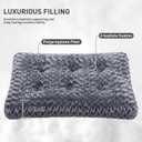 KSIIA Washable Dog Bed Deluxe Plush Dog Crate Beds Comfy Kennel Pad Anti-Slip Pet Sleeping Mat for Large, Jumbo, Medium, Small Dogs Breeds, 47" x 29", Dark Grey