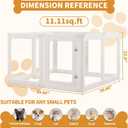 Acrylic Dog Playpen Indoor for Small Dogs & Puppies | Clear Transparent Pet Playpen, Easy Clean & Assemble, Modern No-Bar Design, Escape-Proof & Sturdy, 23.6", 8 Panels, White