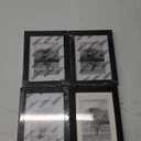 Egofine 5x7 Picture Frames Set of 4, Made of Solid Wood Covered by Plexiglass 3.5x5 and 4x6 with Mat or 5x7 without Mat, for Table Top Display and Wall Mounting Photo Frame Black