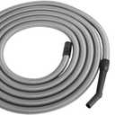Cen-Tec Systems 30 Ft. Premium Shop Vacuum Extension Hose with 2 tank adapters and 1.25" curved end, Silver
