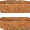 HHTHH 4 pcs Trough Coco Liner 24 inch Wall Planter Replaceable Coco Liner for Window Box, Fence Flower Baskets