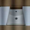 2114" Rectangle Bathroom Sink, White Undermount Vessel Sink, Ceramic Vanity Sink with Overflow for Bathroom Restroom (19" x 12")