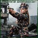 Army Costume for Boys, Halloween Costumes for Kids, Military Costumes with Accessories, Compass, Binocular, Intercom Etc, Army Suit Uniform Gifts Toy for Boys Girls 3-12 (Large)