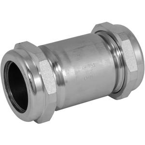 Eastman 5 Inch Long Pattern Compression Coupling, 1-1/2 Inch IPS, Galvanized Steel, EZ-20570