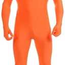 ATHX Men's and Women's Spandex Open Face Bodysuit Costume Adult Stretchy Halloween Cosplay Body Suit Zentai Suit Outfits. Size S