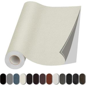 Leather Repair Patch, Self Adhesive Leather Repair, Large Vinyl Patch Tape for Couches, Furniture, Car Seats, Cabinets, Wall, Handbags Beige, 3.5X79 Inch