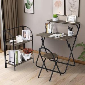 Homy Casa Foldable Student Computer Desk Set - 3-Piece Homy Casa Foldable Student Computer Desk Set - 3-Piece