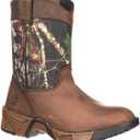 Rocky Unisex-Kid's FQ0003639 Mid Calf Boot, Mossy Oak Break up Infinity Camouflage, 7 M US Big Kid