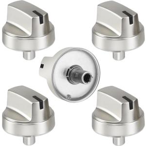 Upgraded (5Pcs) WB03X29315 for GE Gas Stove Knobs Replacements JGP5030SL1SS/ JGP5036SL1SS/ JP3030DJ3BB/ JP3036DL2BB / JP3530DJ3BB, Oven Range Burner Cooktop Control Knobs Replace Part