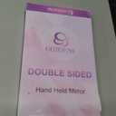 Double Sided 1x - 7X Magnification Hand Held Makeup Mirror with Adjustable Stand,Clear (7X)