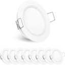 Obeaming 8 Pack 12 Volt LED Puck Light 2.75” RV Recessed Mount Ceiling Light for Camper Van Truck Boat Interior Ceiling Kitchen Cabinet Lighting CRI 93 (Pearly White/Warm White)