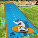 Spring Water Slip and Water Slide, 22ft *2 Lanes Slip Water Slides for Kids Backyards Ages 5-8 8-12 with Sprinkler and Inflatable Bodyboards, Summer Water Fun Toy for Outdoor Lawn Games Play